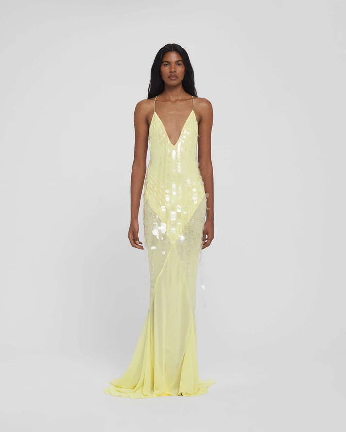 Glitzerndes Abendkleid im Mermaid-Stil