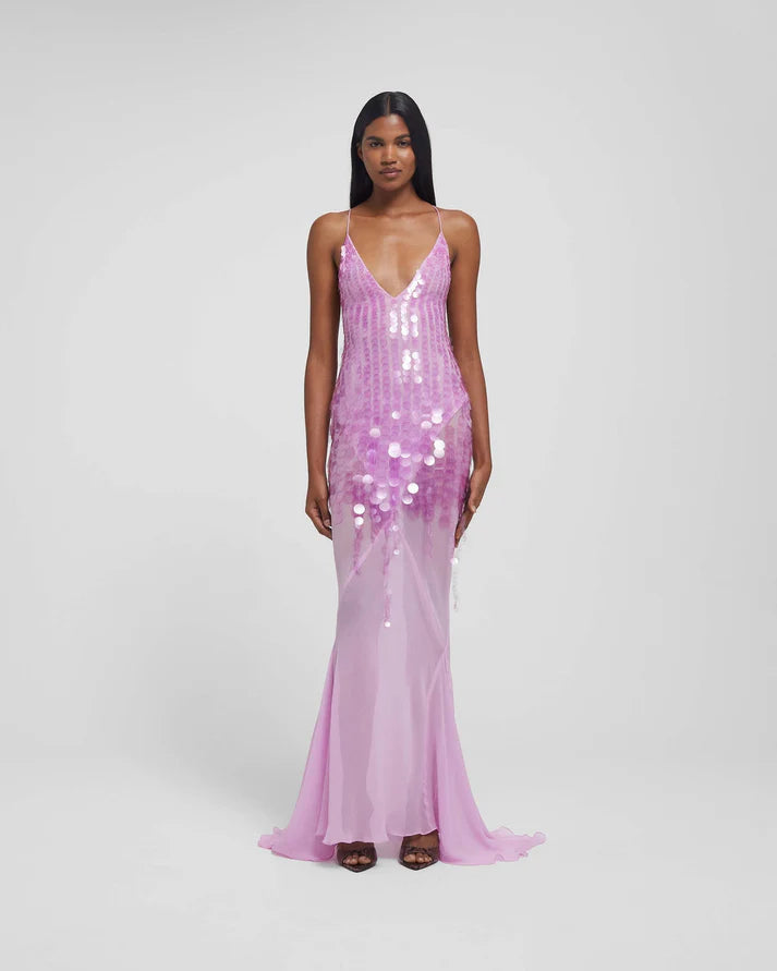 Glitzerndes Abendkleid im Mermaid-Stil